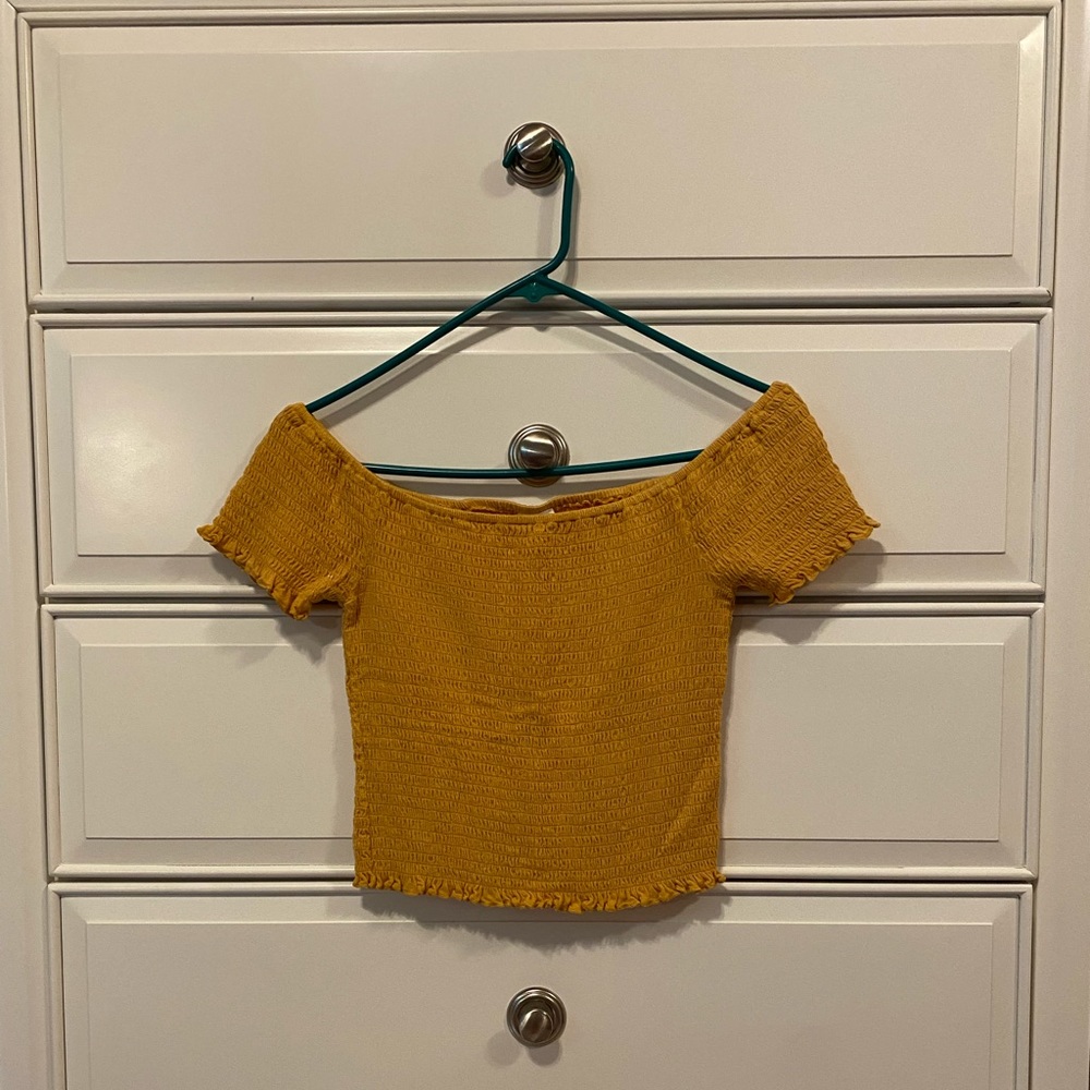 off the shoulder crop top